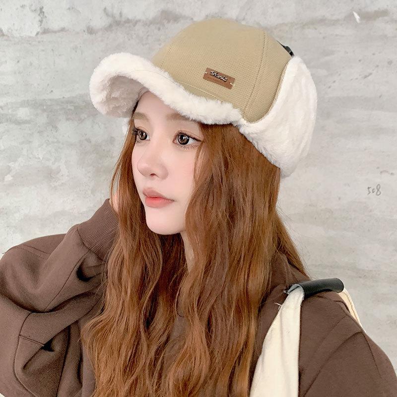 Fashion Velvet Ear Protectors Children Autumn and Winter Cycling Warm Cap Fashion Cold-proof Flying Hat
