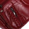 Multi-Pocket Middle-Aged Women's Bag Soft Leather Shoulder Crossbody Bag Mother's Bag
