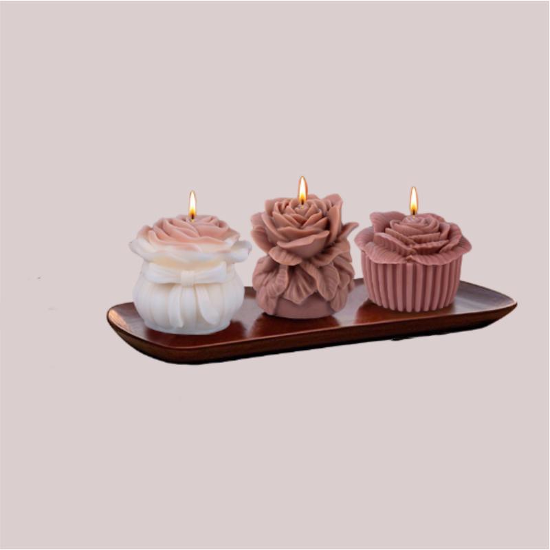 DIY Rose Candle Silicone Mold Handmade 3D Simulation Eternal Rose Soap Resin Chocolate Cake Making Mold Wedding Decoration Gift