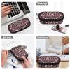 Pencil Bag Lightweight 300D Polyester Zipper Closure with Main Compartment Mesh Pocket and Pen Slots for School and Study