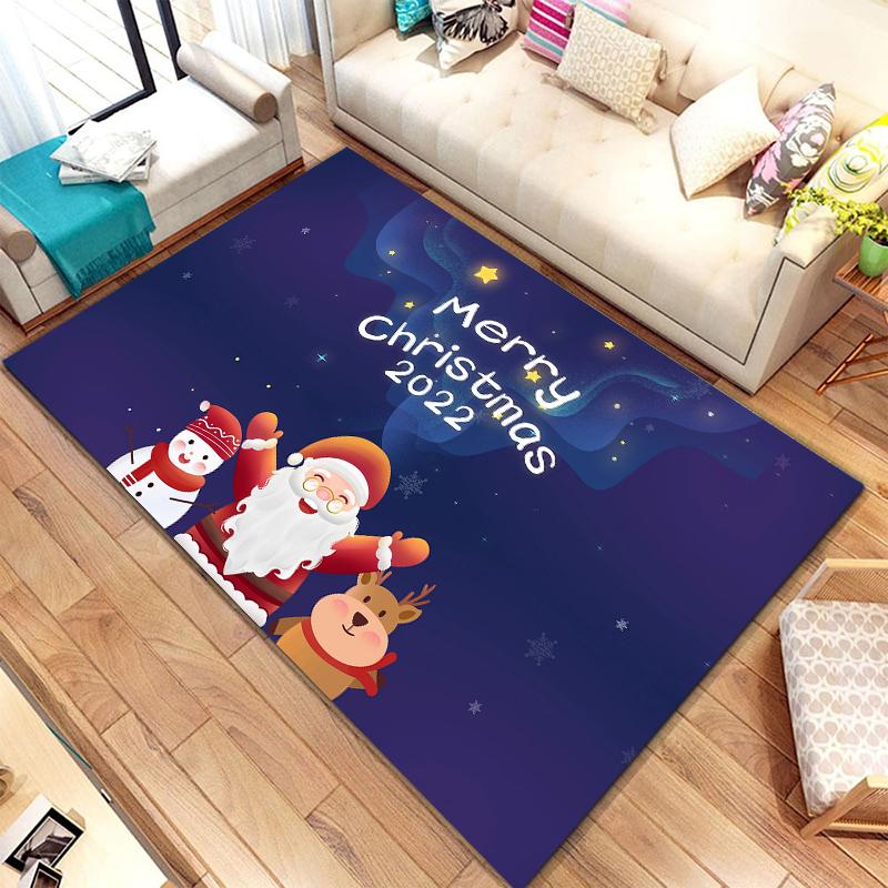 Covor de zonă din poliester imprimat HD de Crăciun Covor de yoga Covor pentru living Sufragerie Dormitor Dormitor Home Decor Alfombra Dropshipping