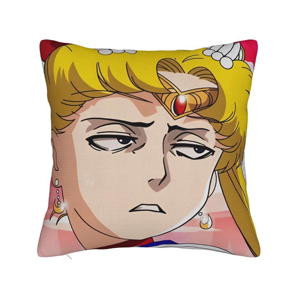 Sailor Moon Kawaii Meme Pillow Case Soft Pillow Cover Vintage Pillowcases For Sofa Home Decoration
