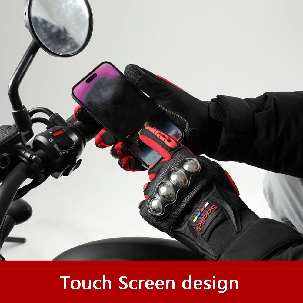 Wear-resistant Motorcycle Gloves Breathable Moto Biker Gloves  for Autumn Winter