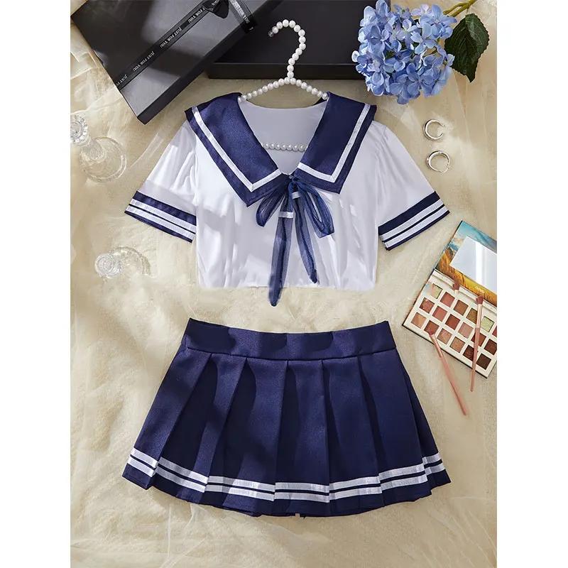 JK Schoolgirls Miniskirt Set Cosplay Student Uniform Bra Kit Erotic Costume Ultra Sexy Lingerie Dress Sex Outfit Japanese Style