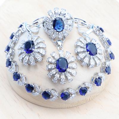 Wedding Cubic Zircon Jewelry Set For Women Bridal Rings/Bracelets/Earrings/Pendant Necklace Set