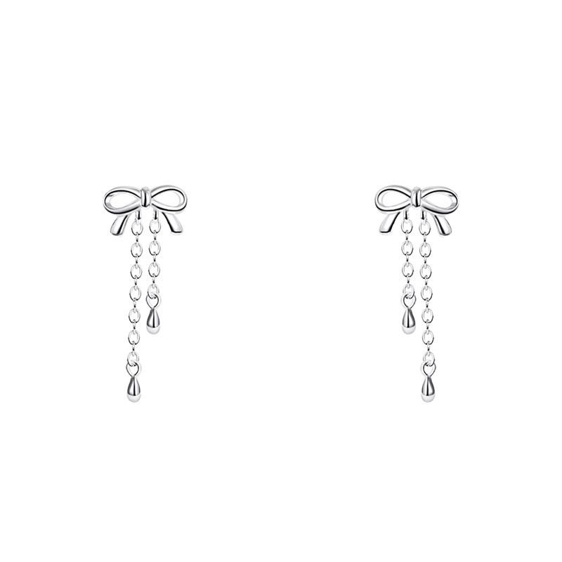 Koreanische Quasten-Schleifen-Ohrringe: Süßer Ins-Stil, Einzigartiges Mädchenhaftes Design