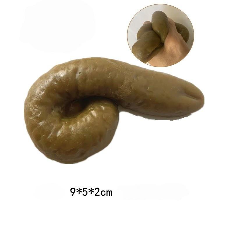 1Pcs Simulation Baba Soft Rubber Decompression Poop Pinching Music Prank Halloween April Fool's Day Toys Creative Prank BB Toy