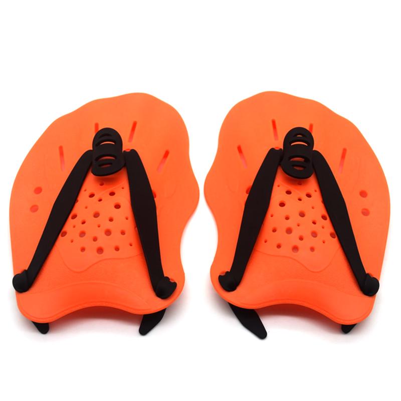 

Profession Training Swimming Paddles Adjustable Hand Webbed Gloves Pad Fins Flippers For Unisex Sports Equipment Accessories оранжевый