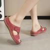 2025 Summer New Wedge Heel Women's Cool Slippers 2025 European and American Thick-bottomed Wedge Heel Flower One-word Slippers