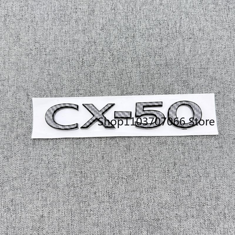 MAZDA CX-50 Logo ABS Black Carbon 2023 2024 2025 Car Hood Front Grill Rear Trunk Emblem Badge Sticker CX50 Accessory Refit