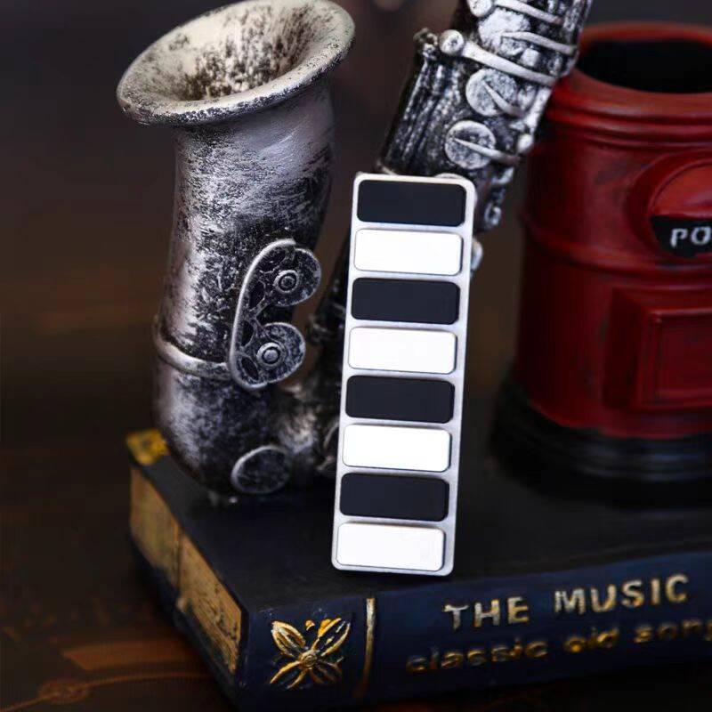 Piano Keys 8 Keys Fidget Clicker Aluminum Alloy EDC Fidget Toys Office Stress Relief Toy Fidget Slider For Adult Children Gift