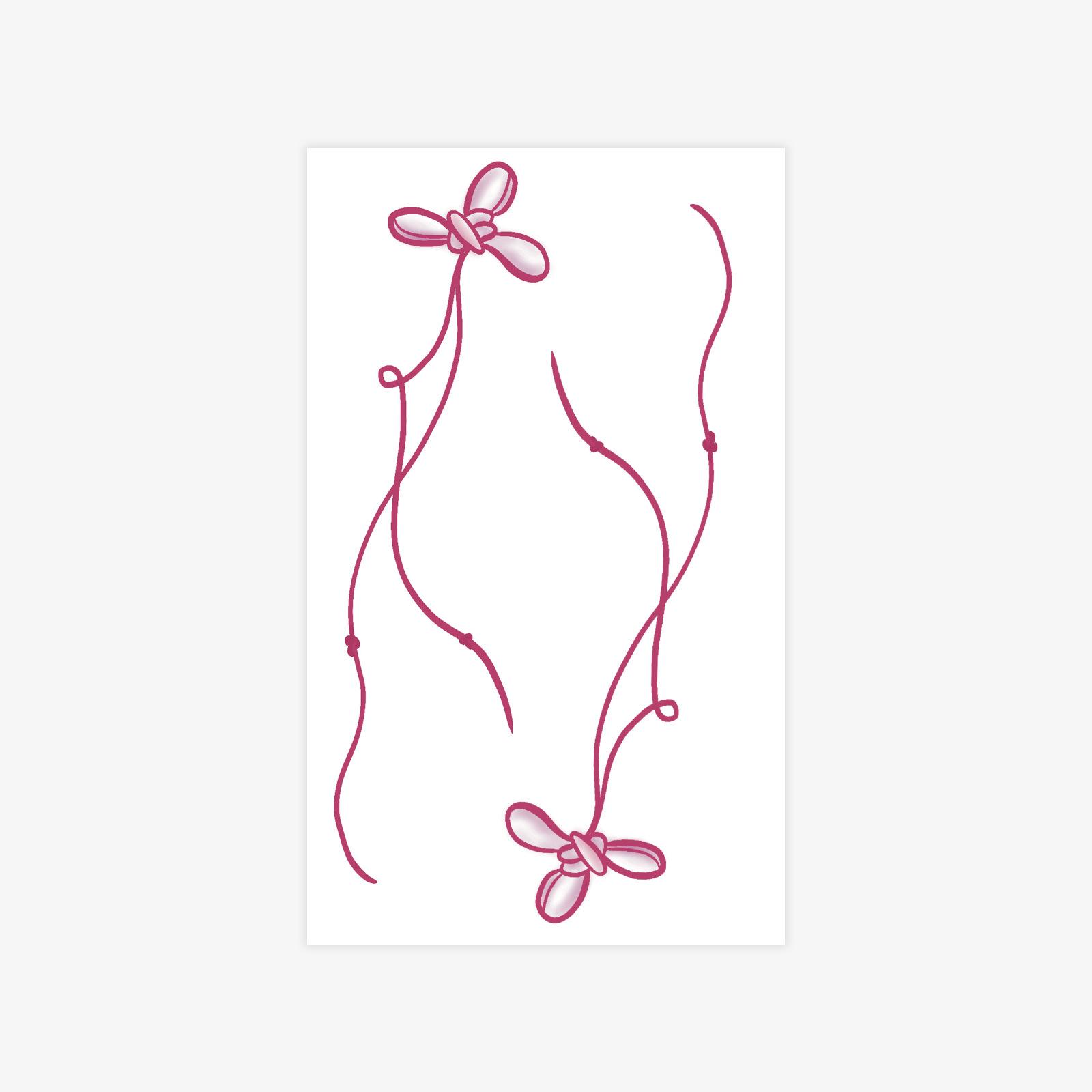 Small Fresh Bow Tattoo Sticker, High-End Aesthetic Collarbone Hand Tattoo Sticker 9*15