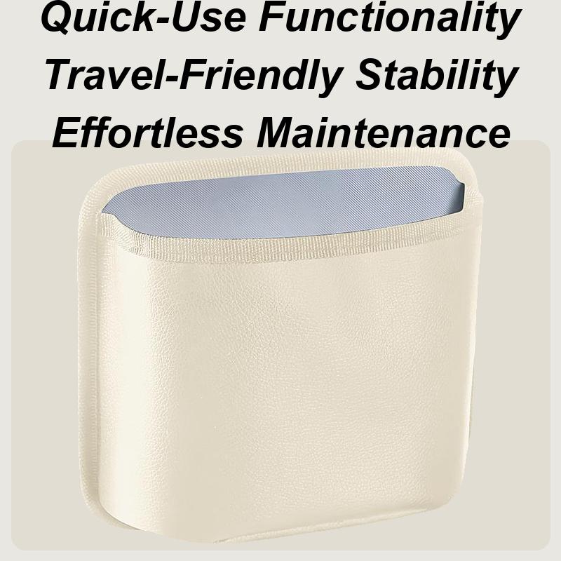 

Garbage Can For Car Car Accessories Trash Can Storage Box Foldable Storage Bag Cup Holder Leather Container Vehicle Accessories синий