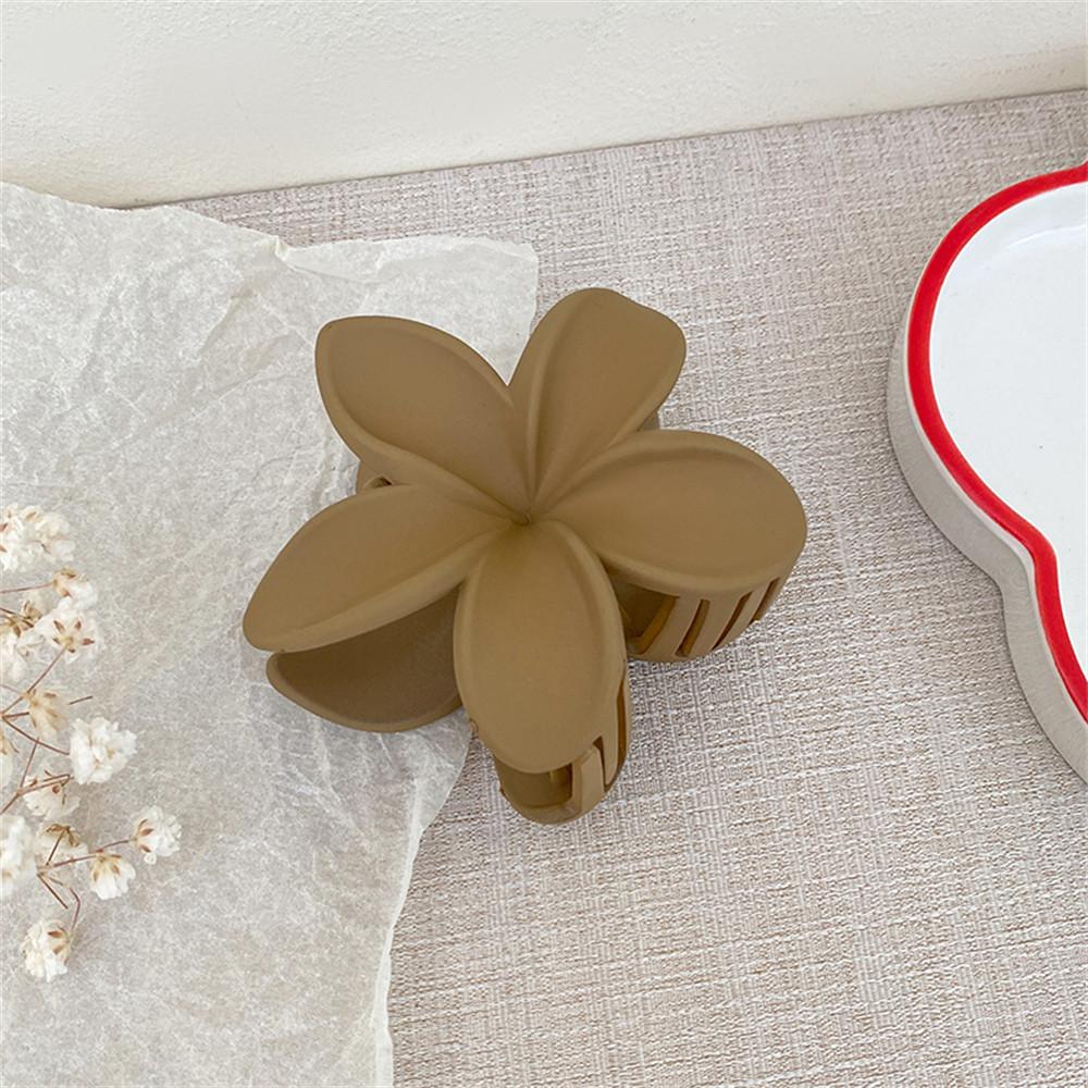 Chicken Egg Flower Solid Color Frosted Hair Clip Female Korean Petal Grab Clip Sweet Temperament Hair Accessories