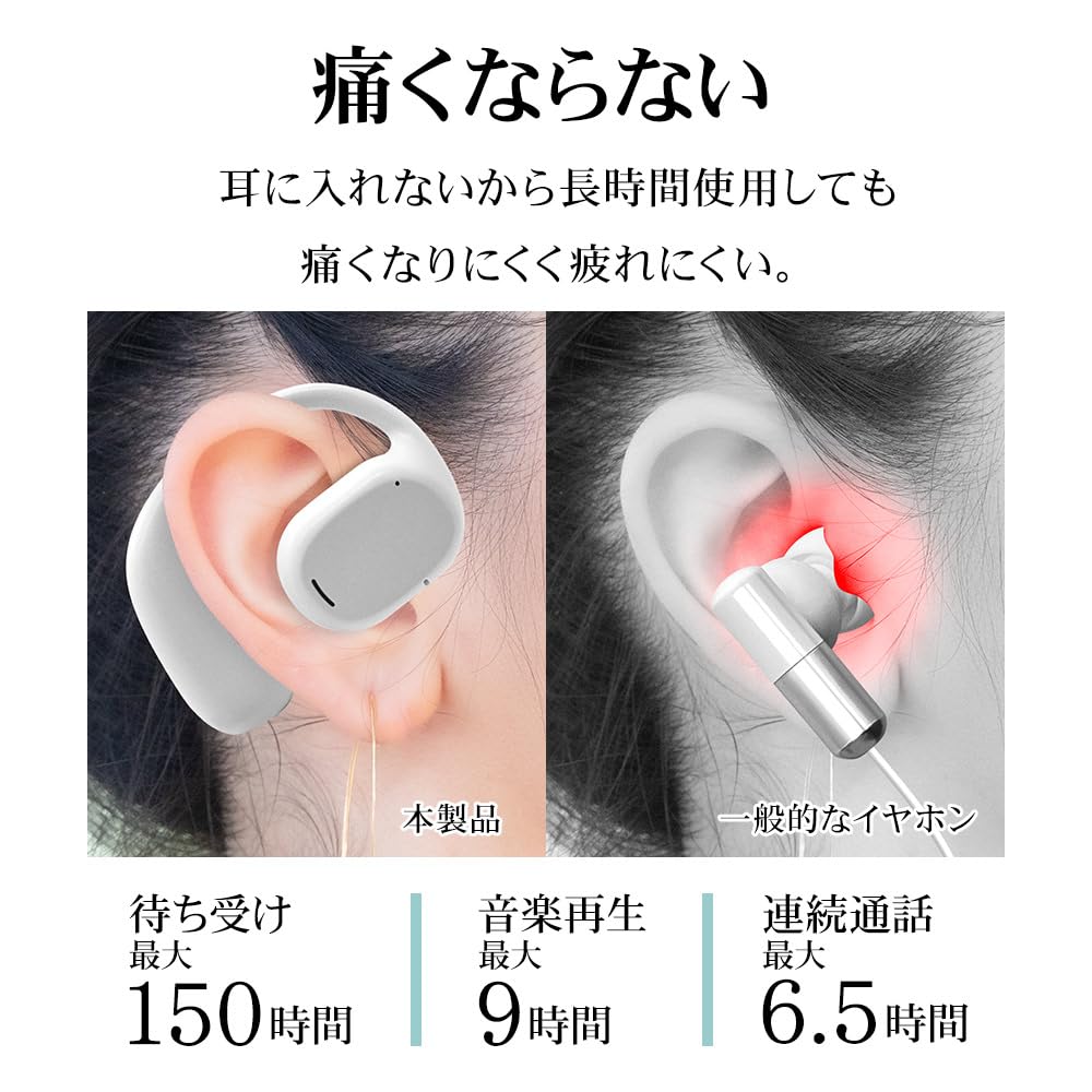 Rasta Banana Air Conduction True Wireless Stereo Earphones with Bluetooth RTWS07WH Mic, 5.3, TWS, Waterproof, White,