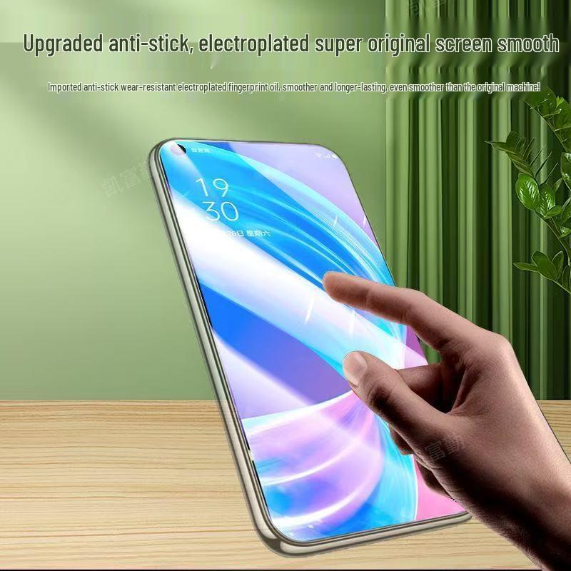 OPPO A72/A73/A74 Tempered Glass Screen Protector, Full Coverage, Drop-Proof, Anti-Blue Light