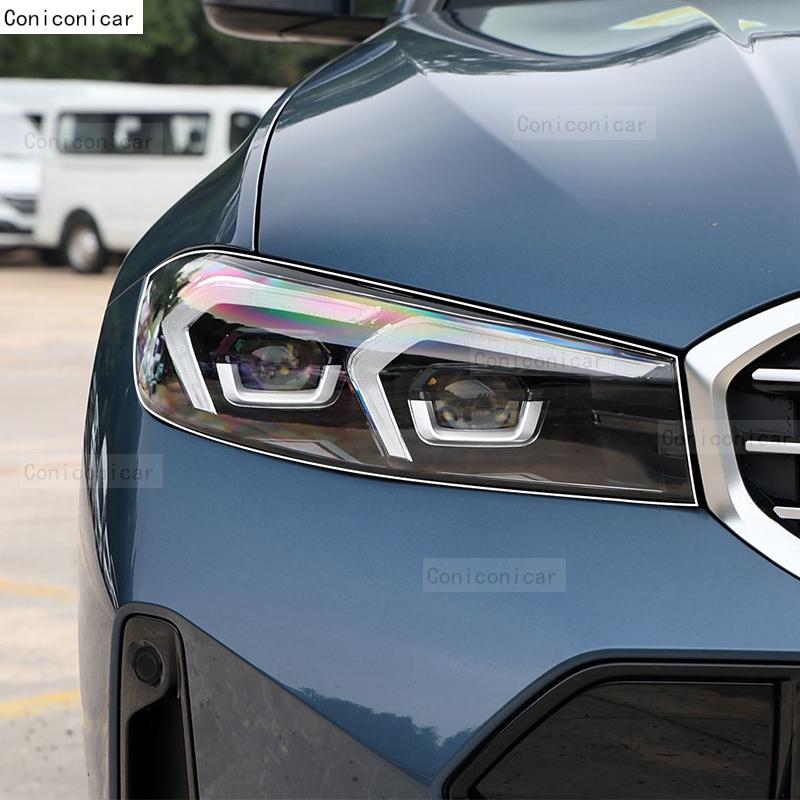 For BMW SERIES 3 2023-2025 Car Headlight Transparent TPU Protective Cover Film Front Light Tint Change Color Sticker Accessories
