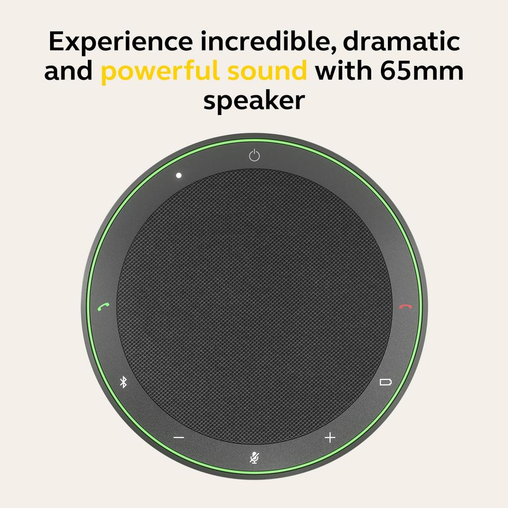 Jabra Speak2 75 Link 380a Freisprecheinrichtung mit USB-A Dongle [] Konferenzmikrofon-Lautsprecher der Spitzenklasse mit Geräuschunterdrückungsfunktion,