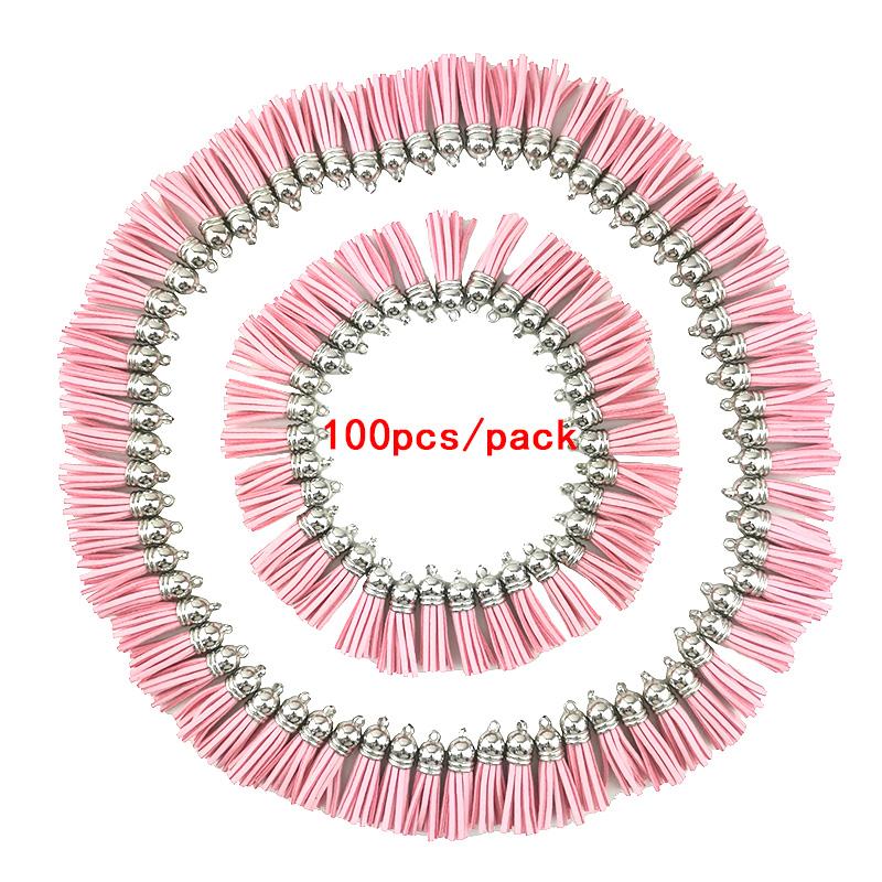 (100 pieces/pack ) Tassel Vintage Leather Fringe for Purl Macrame DIY Jewelry Keychain Cellphone Straps Pendant