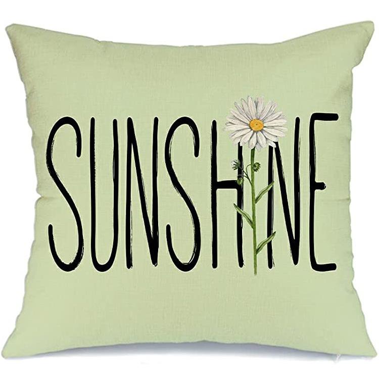 Daisy Sunflower Pillow Case Spring and Summer Home Decoration Pillow Case Pillow Case Cushion Case