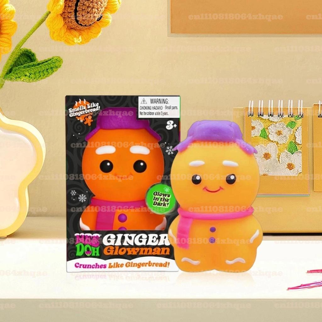 NeeDoh Squishmas Ginger Glowman ULTRA SUPER RARE New In Sealed Box for Focus ADHD Office Desk Calming Gadget Random Color1pcs