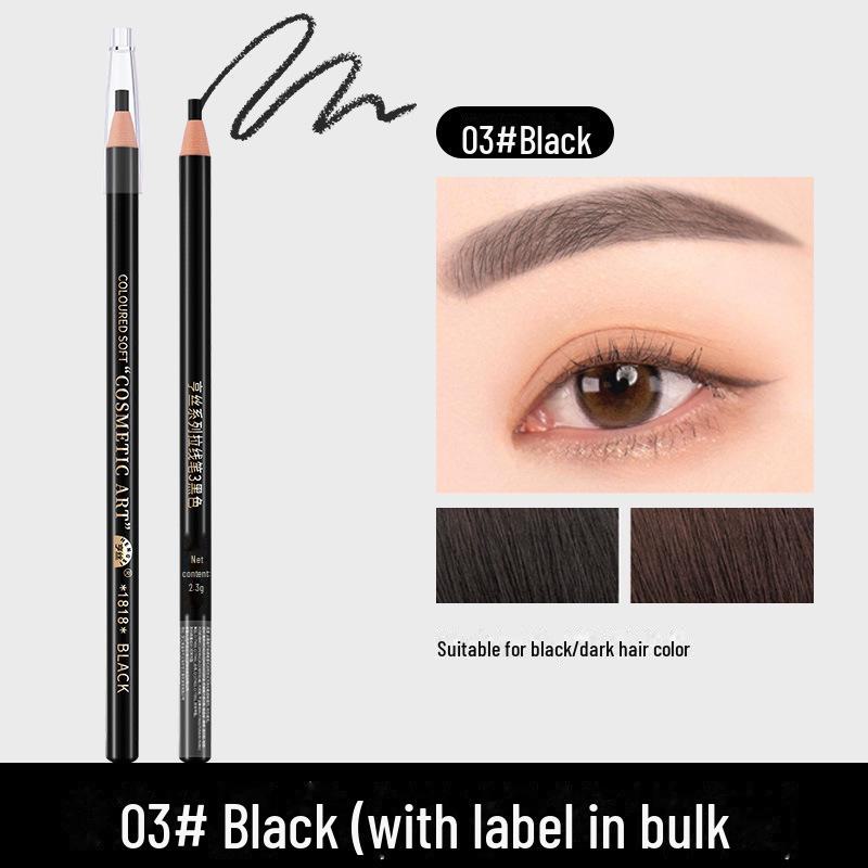 Genuine 1818 Waterproof Wooden Eyebrow Pencil - Non-Smudge, Hard Core, Makeup Artist Special.