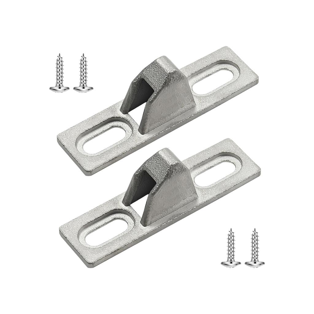 Secure Frictions Sliding Door Lock Keepers Sturdy Zinc Alloy Materials Construction 2Pcs Set Easy Installion Designs