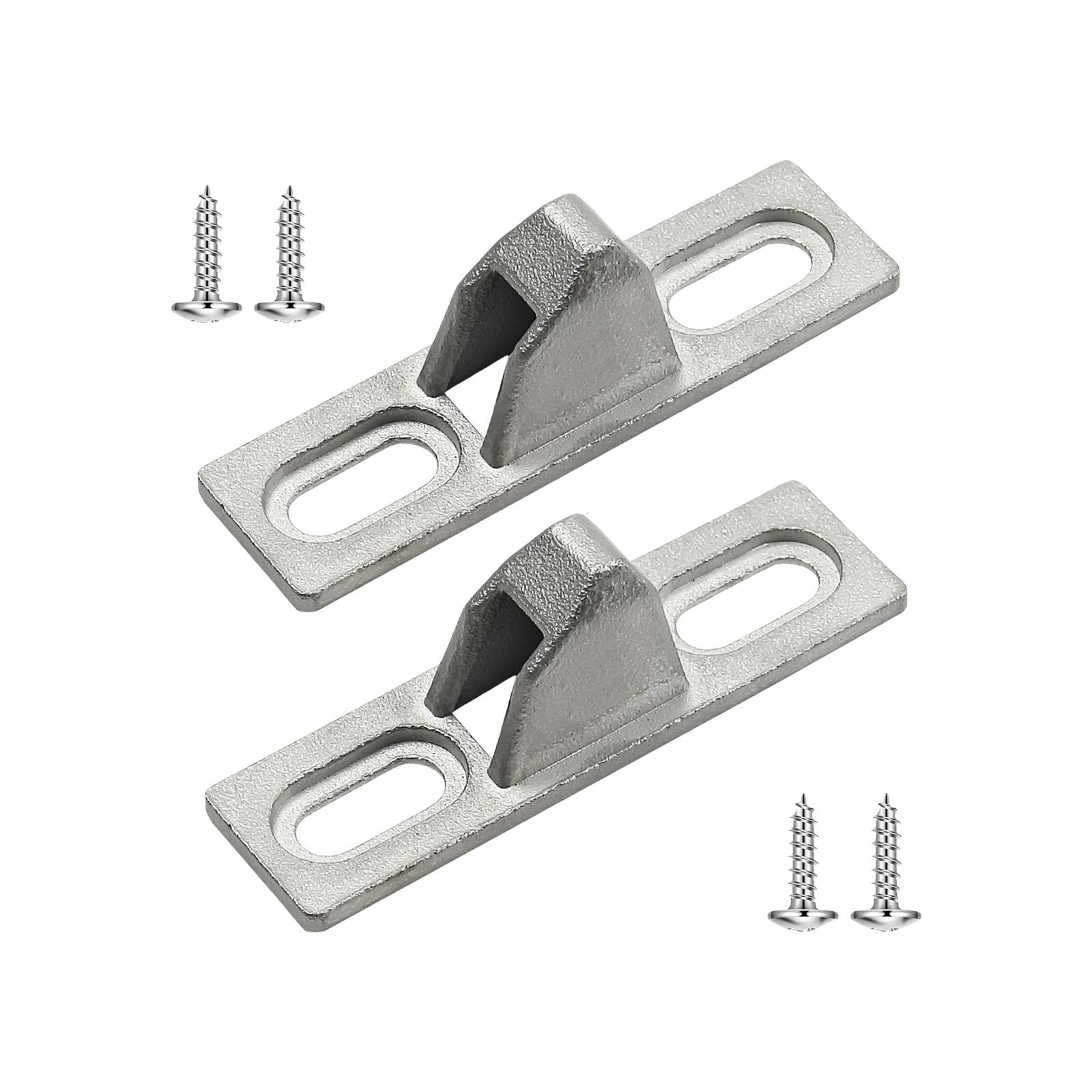 

Secure Frictions Sliding Door Lock Keepers Sturdy Zinc Alloy Materials Construction 2Pcs Set Easy Installion Designs 1 срібний