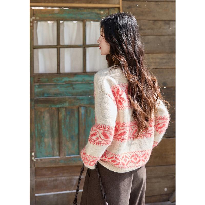 Women's Geometric Jacquard Knit Sweater