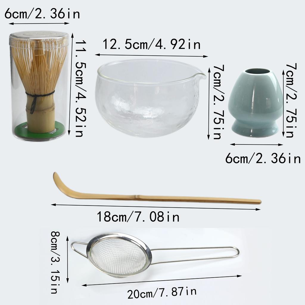 1PC/5PCS/Set Japanese-style Matcha Bowl , Spoon, Tea Whisk, Sieve Mesh, Perfect Gift For Ceremony, Traditional Decoration