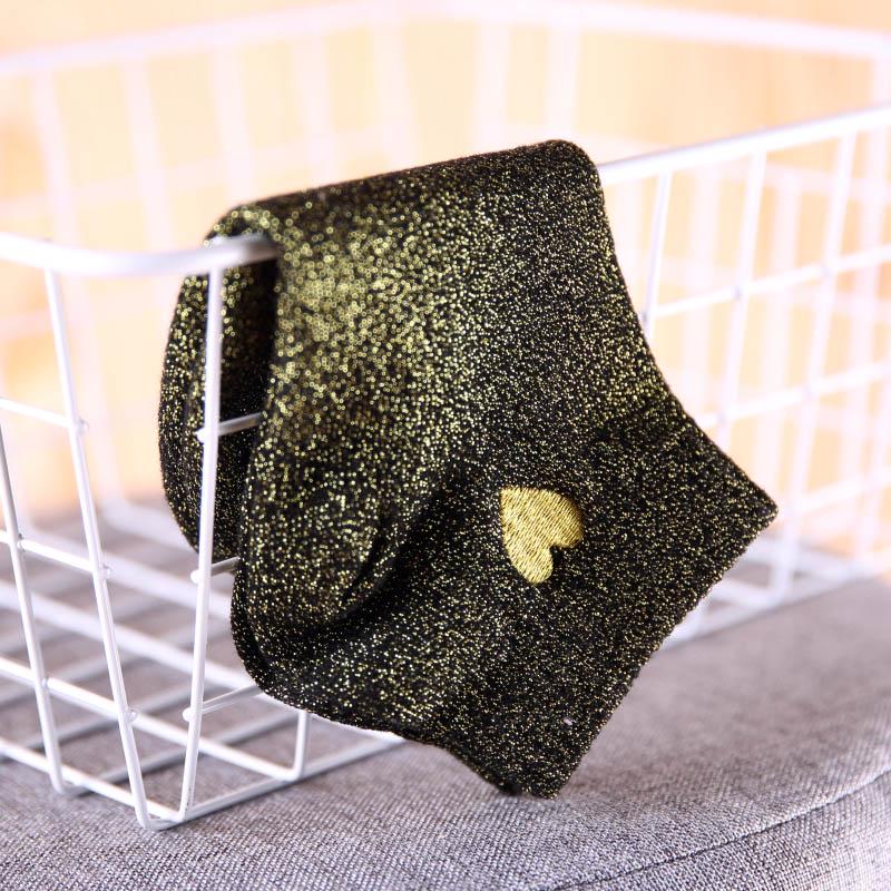 

Вышитые блестящие носки с сердечками для женщин, блестящие носки, золотые, серебряные, красочные, сияющие, модные, забавные