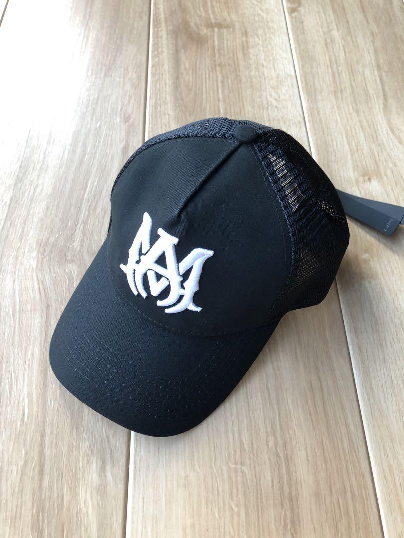 

[USED] AMIRI Cotton Full Canvas Trucker Cap in Black