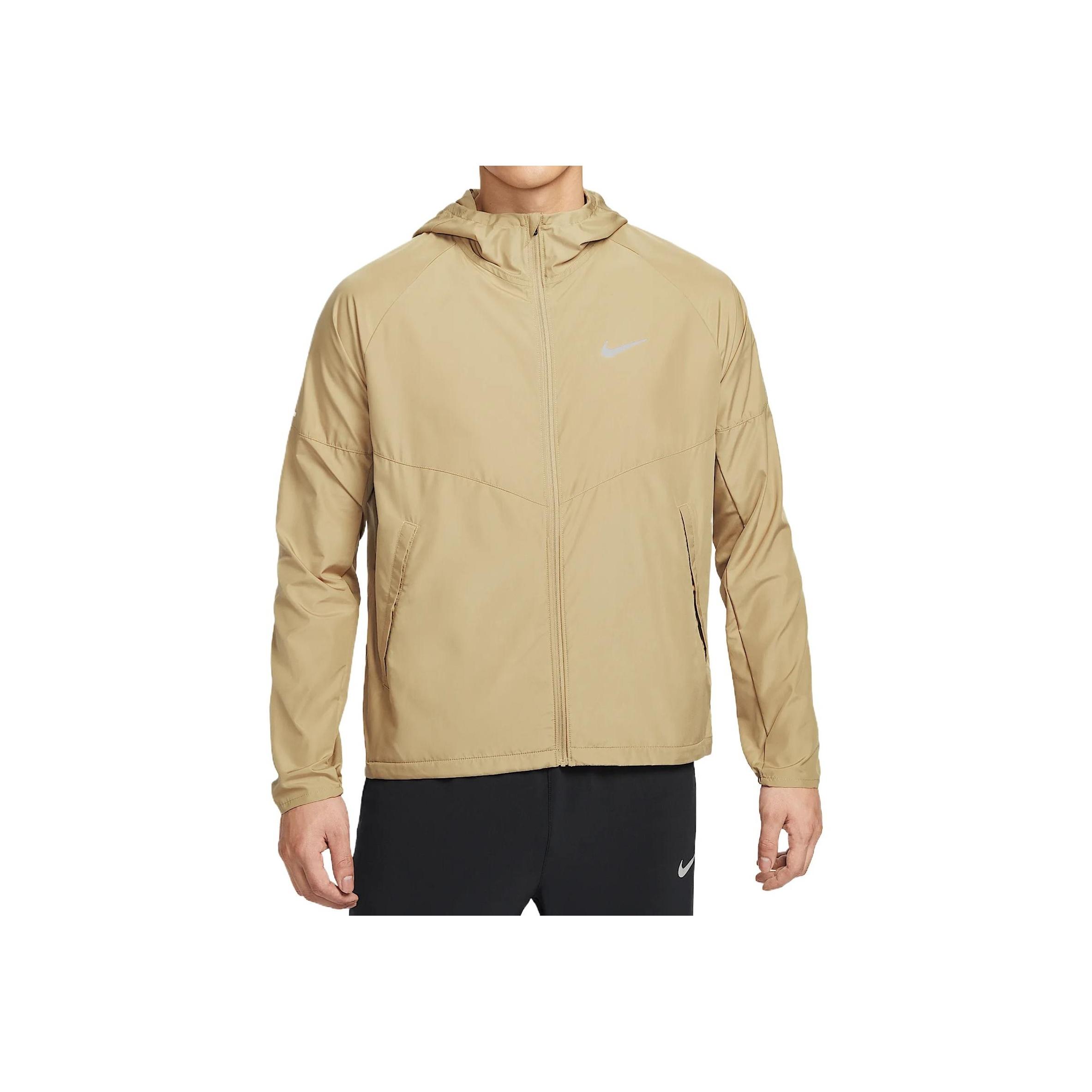 

Nike Miler Repel Windrunner Comfortable Stylish Minimalist Water-Resistant Running Long Sleeve Jacket Men Jacket Apricot DD4747-297 L
