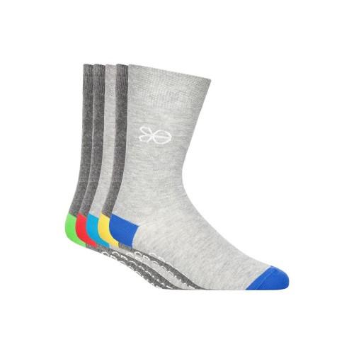 Crosshatch Mens Posical Logo Crew Socks (Pack of 5)