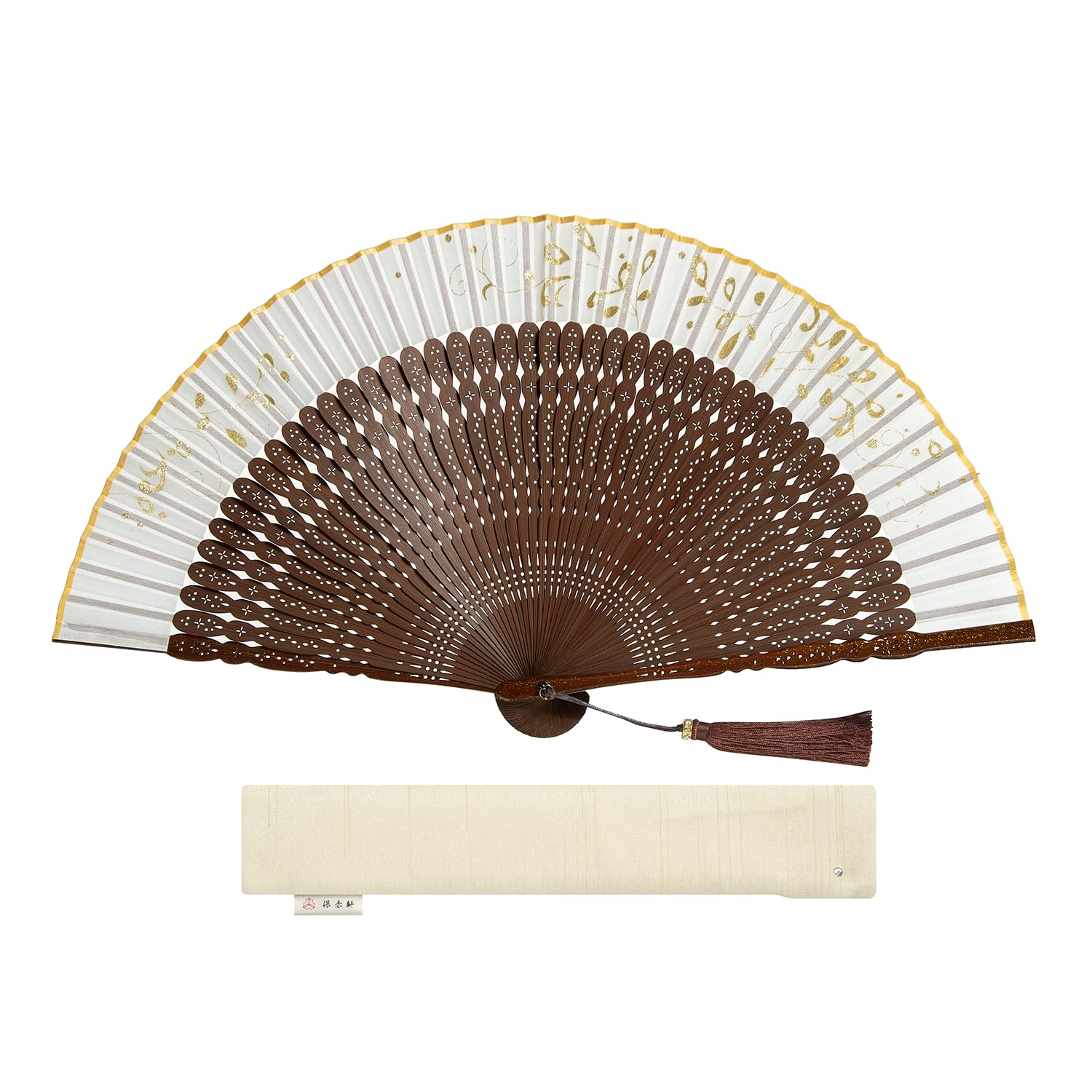 

HOSEKKEN folding fan brand that combines traditional craftsmanship and modern Japanese Western Day gift [Luxury sensibilities] Ladies [Aerial/Beige] бежевий