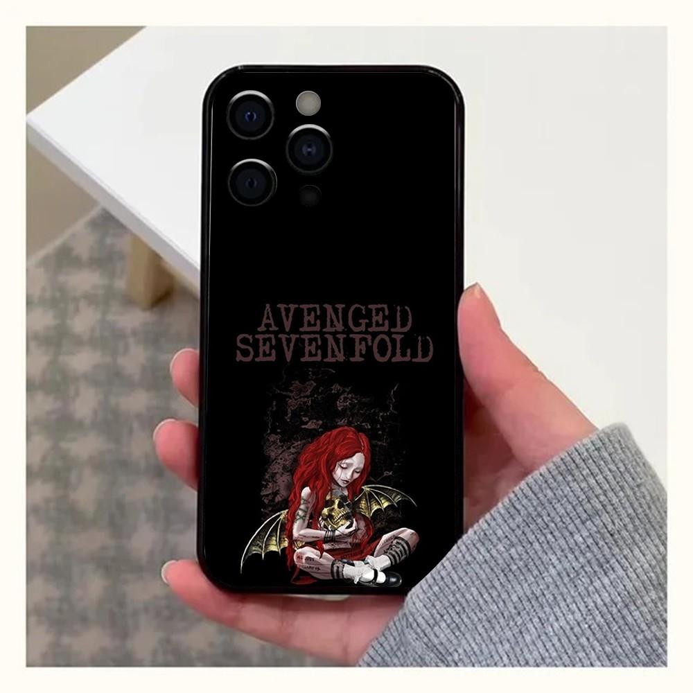 A- Avenged Sevenfold Phone Case For Apple iPhone 15,14,13,12,11,Pro,X,XS,Max,XR,Plus,Mini Soft Black Cover