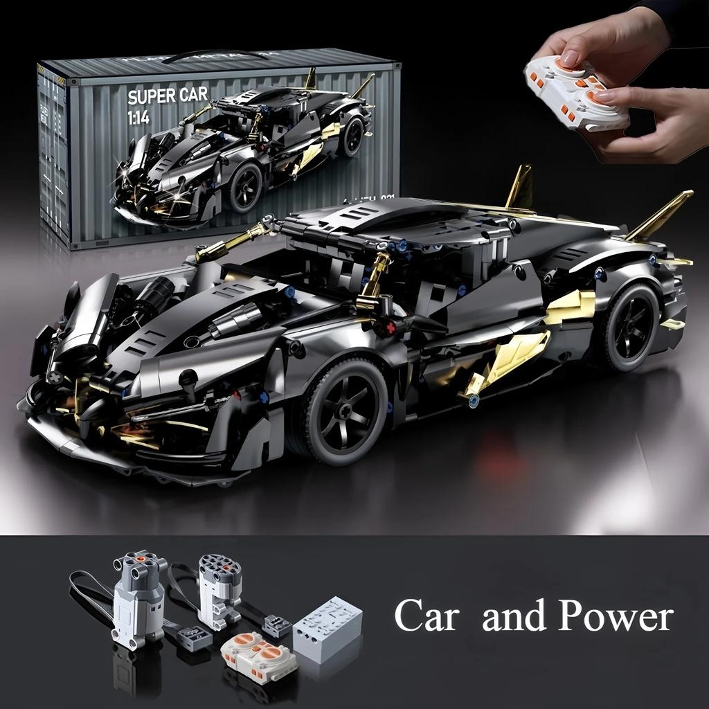 New Technology Racing Car Model Building Block Technology Adult 1:14 DIY Supercar Brick Puzzle Toys Children and Adults Gifts