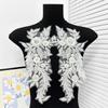 Multi-color Handmade Beads Lace Embroidery Flower Mirrored Flowers Wedding Dress Fabric Floral Design Mesh Lace