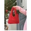 Borsa a Mano in Filato di Lana per Donna Borsa a Spalla in Maglia