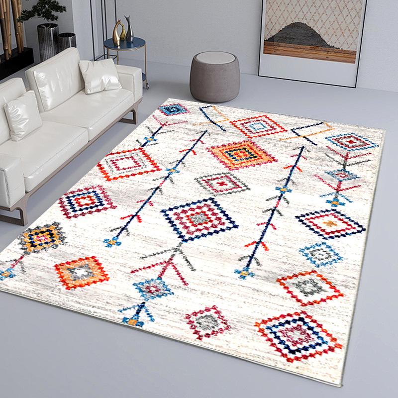 Moroccan Style Carpet Home Washable Foldable Living Room Bedroom Bedside Tea Table Carpet