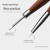 2-in-1 Nail Art Tool: Silicone Pen & Scraper for Carving, Mixing, Embossing, and Mirror Powder Application