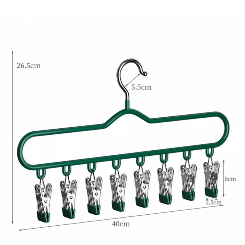 Windproof Clothes Drying Rack Stainless Steel Socks Underwear Clips Hat Rack  for Home Dormitory