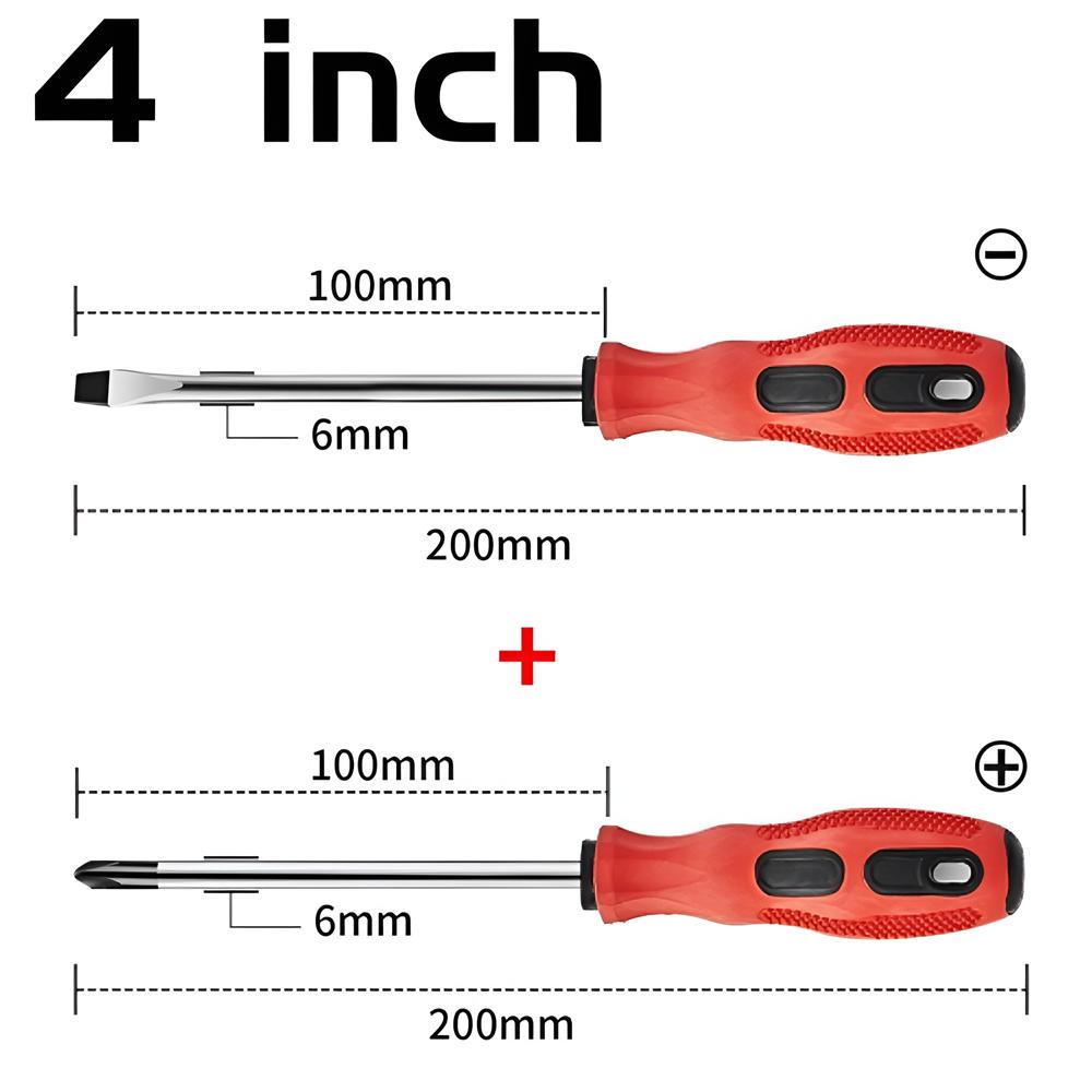 Magnetic Screwdriver Multifunctional Flat Head Cross Screwdriver Household Basic Anti Slip Manual Screw Drive Tool Screwdrivers