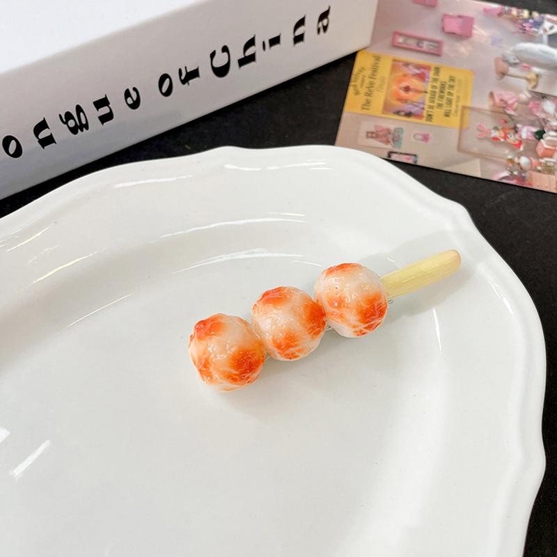 

Заколка для волос в виде куриной ножки, боковой зажим, имитация еды, забавные заколки, жареная заколка для барбекю для женщин, креативные аксессуары для волос A13