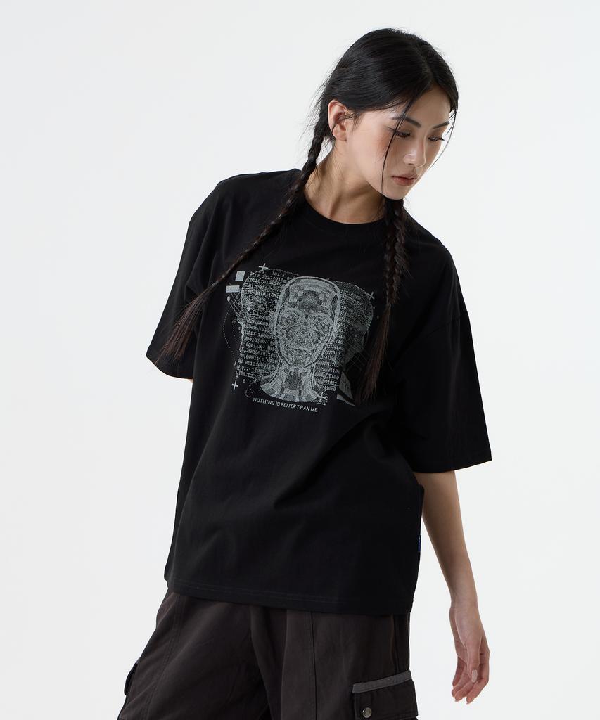 Nasttingijeubeleoldaenmi Digital Human Tee_Black