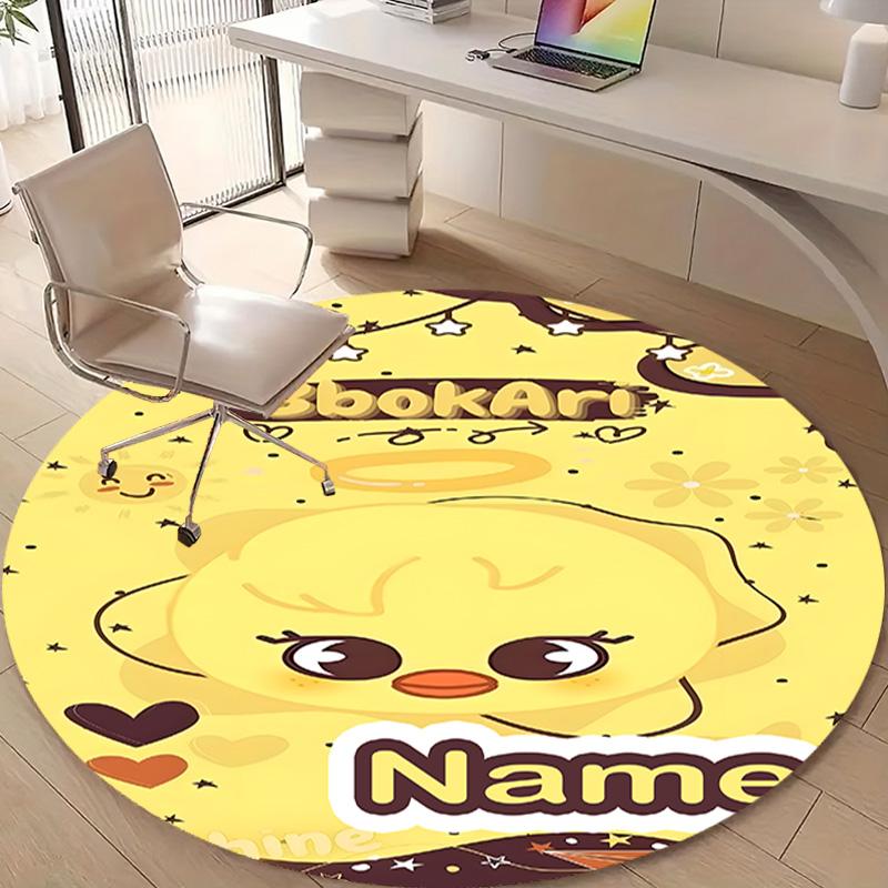 Personalized K-Kpop Team Round Chair Office Rug - Perfect for Mat, Office Chair & More - Ideal Gift for Birthdays and Holidays