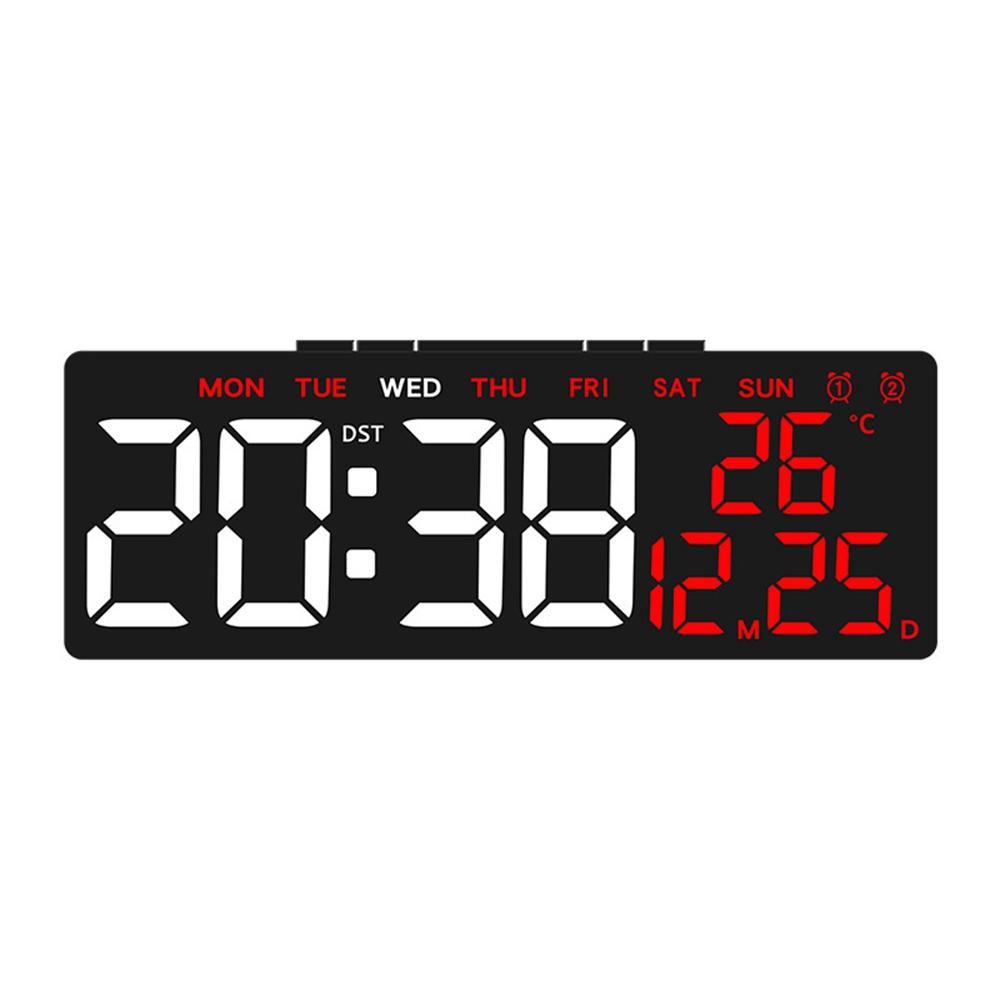 

6668 LED Digital Alarm Clock Temperature Display USB Output Multiple Alarms Desktop Clock D