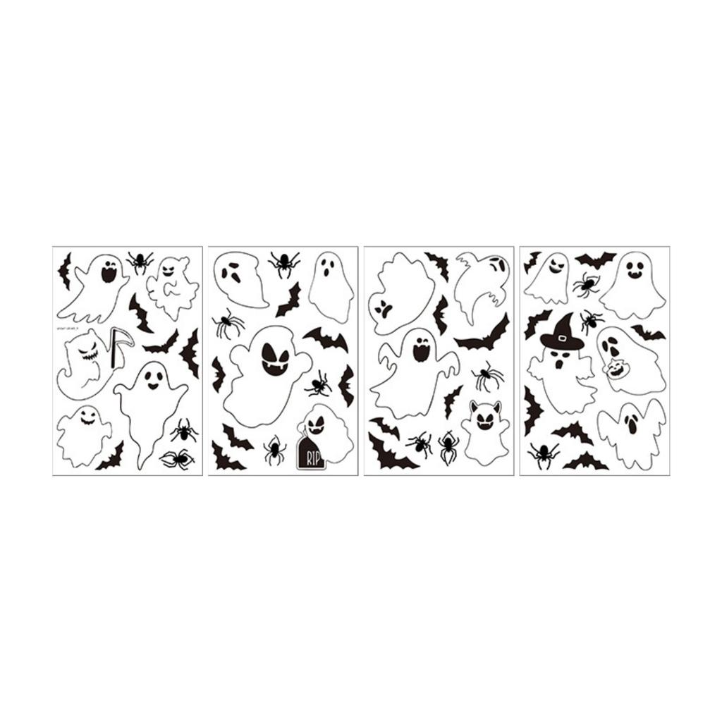 Static Cling Window Decals - Spooky Halloween Window Stickers For Indoor & Outdoor Decor