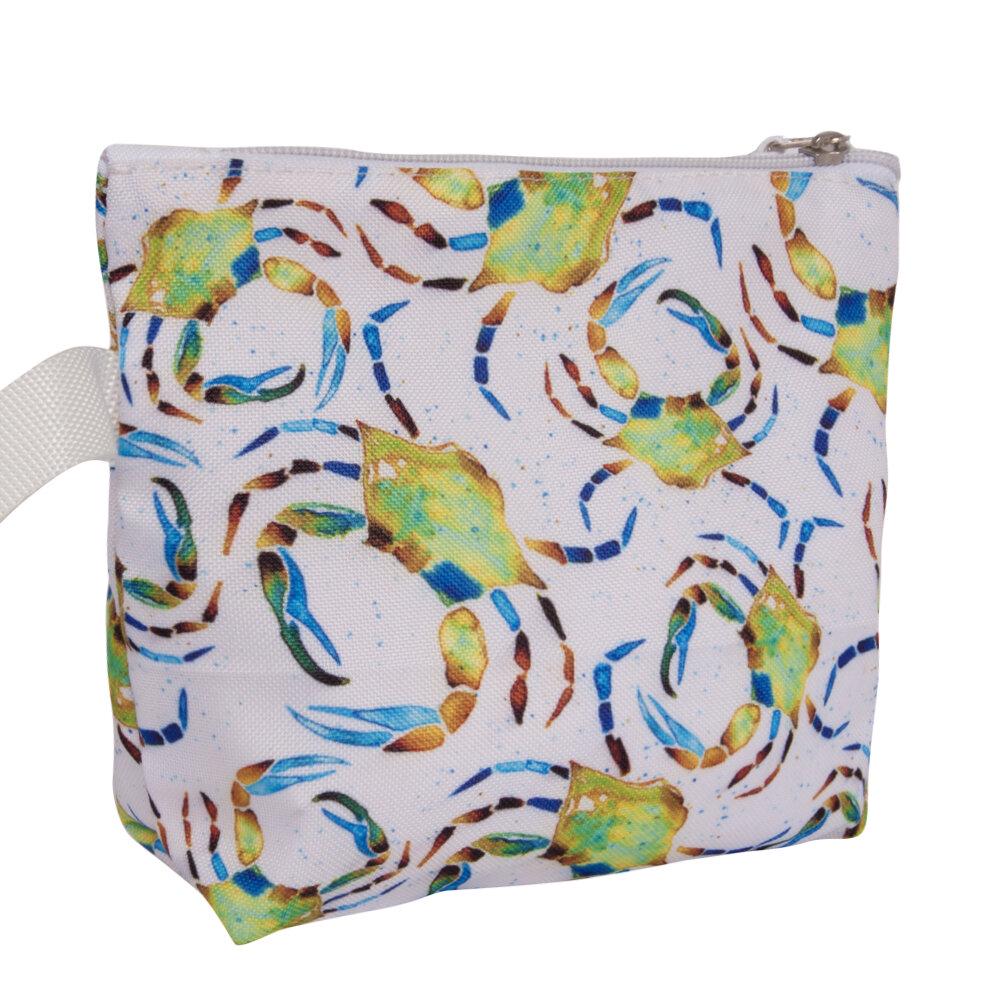 AnemosS Crab Patterned Multi Color Makeup Bag