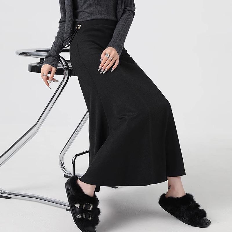 2026 Spring/Summer Maternity Cotton Drape Midi & Mermaid Long Skirt Extra Large
